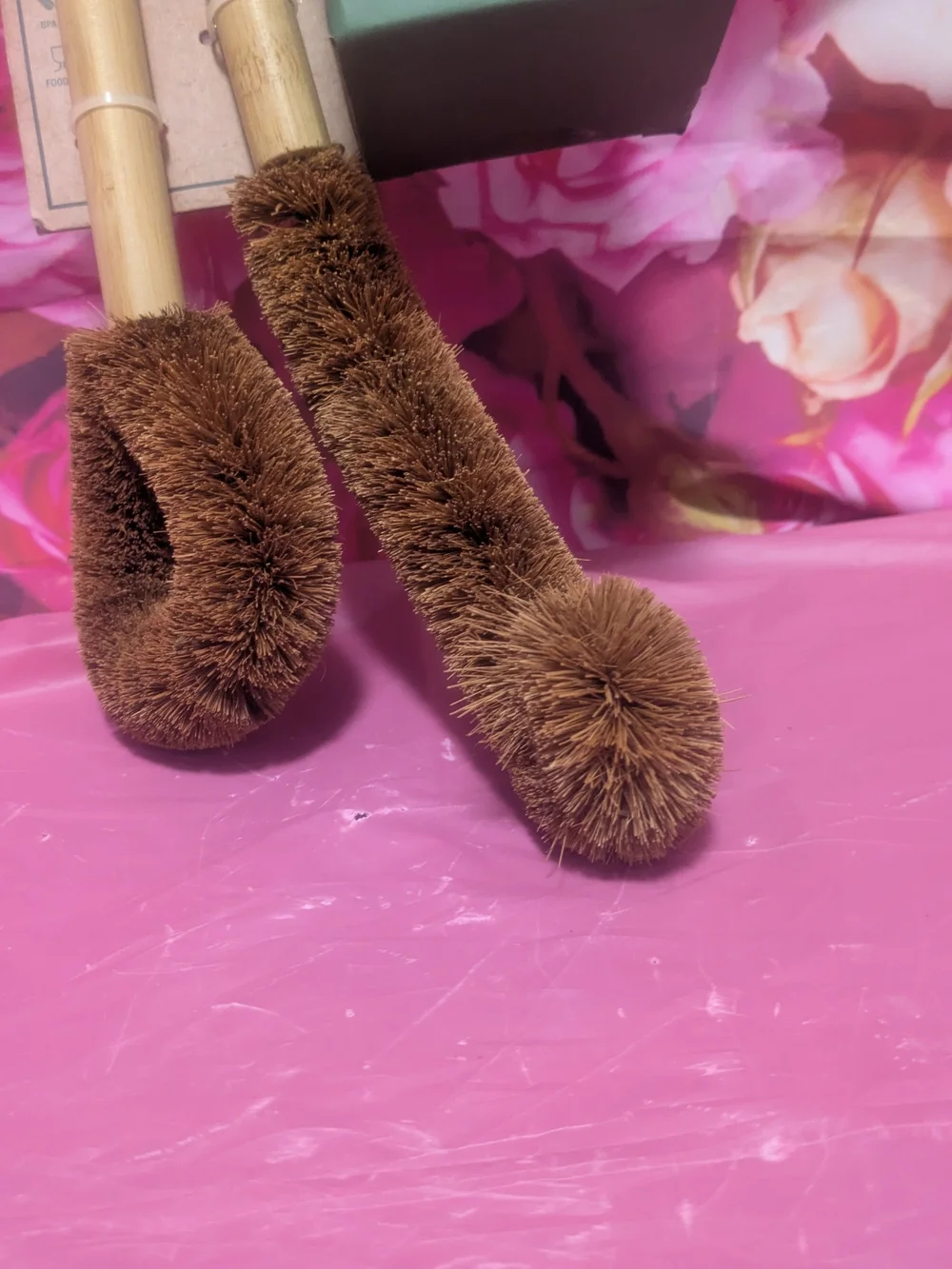 Live Green Sponge & Natural Fiber Cleaning Brushes - Brown